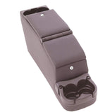 RAMPAGE PRODUCTS 31615 Deluxe Locking Center Console with Adjustable Cup Holders for 1976-1995 Jeep CJ & Wrangler YJ, Black Denim, Denim Black