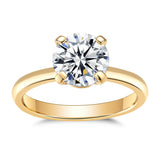 Solitaire Moissanite Engagement Ring, 1CT D Color VVS1 Clarity, 925 Sterling Silver with 18K White Gold Plated, Ideal Gift for Women