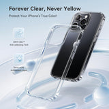 iPhone 15 Pro Case Crystal Clear, [Never Yellow Technology] [Military-Grade Protection] Transparent Slim Cover Women Men for iPhone 15 Pro Phone Case 6.1 inch, Clear
