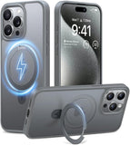 Desert Titanium for iPhone 16 Pro Max Case, [Military Grade Drop Tested][Fit for MagSafe] [Built-in Stand] Translucent Slim Soft Edge Case for iPhone 16 Pro Max 6.9" 2024, Rose Gold