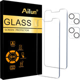 3 Pack Screen Protector for iPhone 16 Pro [6.3 inch] + 3 Pack Camera Lens Protector with Installation Frame,Case Friendly Tempered Glass Film,[9H Hardness][Not for iPhone 16e/16/16 Plus/Pro Max]