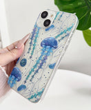 iPhone 15 Case (Military Grade Drop Protection) Phone Case Gifts TPU Shockproof Phone Cover Jellyfish-15