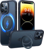 Desert Titanium for iPhone 16 Pro Max Case, [Military Grade Drop Tested][Fit for MagSafe] [Built-in Stand] Translucent Slim Soft Edge Case for iPhone 16 Pro Max 6.9" 2024, Rose Gold