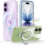 Desert Titanium for iPhone 16 Pro Max Case, [Military Grade Drop Tested][Fit for MagSafe] [Built-in Stand] Translucent Slim Soft Edge Case for iPhone 16 Pro Max 6.9" 2024, Rose Gold