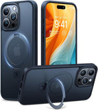 Desert Titanium for iPhone 16 Pro Max Case, [Military Grade Drop Tested][Fit for MagSafe] [Built-in Stand] Translucent Slim Soft Edge Case for iPhone 16 Pro Max 6.9" 2024, Rose Gold