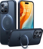 Desert Titanium for iPhone 16 Pro Max Case, [Military Grade Drop Tested][Fit for MagSafe] [Built-in Stand] Translucent Slim Soft Edge Case for iPhone 16 Pro Max 6.9" 2024, Rose Gold