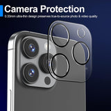 3 Pack Screen Protector for iPhone 16 Pro [6.3 inch] + 3 Pack Camera Lens Protector with Installation Frame,Case Friendly Tempered Glass Film,[9H Hardness][Not for iPhone 16e/16/16 Plus/Pro Max]