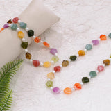 9pcs Chunky Beaded Necklaces for Women Colorful Resin Beaded Choker Necklace Set Layered Bohemia Summer Vacation Jewelry for Beach Party Daily Wear for Trendy Women