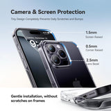 iPhone 15 Pro Case Crystal Clear, [Never Yellow Technology] [Military-Grade Protection] Transparent Slim Cover Women Men for iPhone 15 Pro Phone Case 6.1 inch, Clear