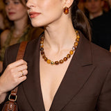 9pcs Chunky Beaded Necklaces for Women Colorful Resin Beaded Choker Necklace Set Layered Bohemia Summer Vacation Jewelry for Beach Party Daily Wear for Trendy Women