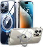 Desert Titanium for iPhone 16 Pro Max Case, [Military Grade Drop Tested][Fit for MagSafe] [Built-in Stand] Translucent Slim Soft Edge Case for iPhone 16 Pro Max 6.9" 2024, Rose Gold