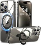 Desert Titanium for iPhone 16 Pro Max Case, [Military Grade Drop Tested][Fit for MagSafe] [Built-in Stand] Translucent Slim Soft Edge Case for iPhone 16 Pro Max 6.9" 2024, Rose Gold