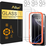 3 Pack Screen Protector for iPhone 16 Pro [6.3 inch] + 3 Pack Camera Lens Protector with Installation Frame,Case Friendly Tempered Glass Film,[9H Hardness][Not for iPhone 16e/16/16 Plus/Pro Max]