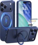 Desert Titanium for iPhone 16 Pro Max Case, [Military Grade Drop Tested][Fit for MagSafe] [Built-in Stand] Translucent Slim Soft Edge Case for iPhone 16 Pro Max 6.9" 2024, Rose Gold