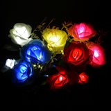 Solar Powered LED Rose Light