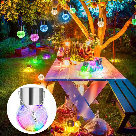 Hanging Solar Glass Ball Lights(4PCS)