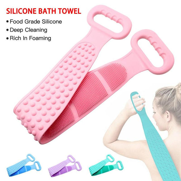 Silicone Bath Towel Back Scrubber