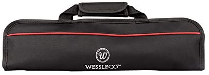 Wessleco Chef Knife Bag(5 Slots), Knife Case Nylon Kitchen Storage Knife Carrying Pouch Red