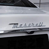 Wesport Maserati Letter Trunk Decal Sticker Silver, Tailgate Logo Mark Badge Stickers Covers Free Modification for Maserati Quattroporte Series (Letter stickers)