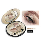 EyeShadow 4 Colors Eyelid Color Waterproof Eye shadow Makeup Metallic Luminous Perfect Shades Eyeshadow Palettes (Warm Tone 04#)