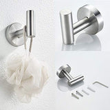 MARMOLUX ACC 4 Pieces Bathroom Hardware Set-Towel Hooks, Hand Towel Holder/Towel Ring, Toilet Paper Holder, Wall Mount Towel Bar Set SUS 304 Stainless Steel Brushed Bathroom Accessories