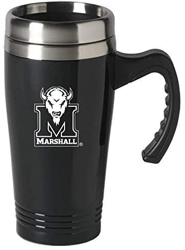 16 oz Stainless Steel Coffee Mug with handle - Marshall Thundering Herd