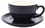 Coffeezone Latte Art Cup and Saucer, Latte & Cappuccino Mate for Coffee Shop and Barista (Glossy Pink, 10.5 oz)