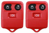 2 Replacement Keyless Entry Remote Control Key Fob Clicker Transmitter 3 Button - Black