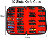 Pocket Knife Storage Case, Folding Knife Pouch Carrier Holder,40 Slots Small Knife Carrying Cases ,Versatile Knife Collection For Survival, Tactical, Outdoor, EDC Mini Knife