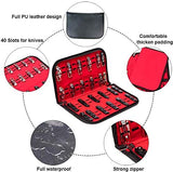 Pocket Knife Storage Case, Folding Knife Pouch Carrier Holder,40 Slots Small Knife Carrying Cases ,Versatile Knife Collection For Survival, Tactical, Outdoor, EDC Mini Knife