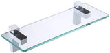 KES 16 Inch Bathroom Wall Shelf Tempered Glass Shelf Wall Mounted Brushed Nickel Finish, BGS3201S40-2