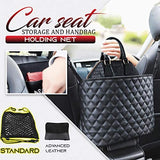 ANLEM Car Pocket Handbag Holder Driver Storage Netting Pouch Handbag Holder Front Seat Storage Barrier of Backseat Pet Kids Car Purse Black Net Pocket