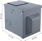 Miady 50 Amp 125/250 Volt RV Power Outlet Box, Enclosed Lockable Weatherproof Outdoor Electrical NEMA 14-50R Receptacle Panel, For RV Camper Travel Trailer Motorhome Electric Car Generator.