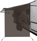 leaveshade RV Awning Sunshade Screen ● Tentproinc Brown Mesh Sun Shade ●Block Sunshine from Patio Side Direction ●Motorhome Camping Trailer UV Sunblocker ●Canopy Sunscreen-3 Years Lasting