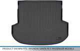 SMARTLINER All Weather Custom Fit Cargo Liner Trunk Floor Mat Black for 2019-2021 Hyundai Santa Fe 5 Passenger Models