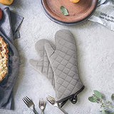 Oven Mitts 1 Pair of Quilted Cotton Lining - Heat Resistant Kitchen Gloves