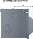 Miady 30 Amp 125 Volt RV Power Outlet Box, Enclosed Lockable Weatherproof Outdoor Electrical NEMA TT-30R Receptacle Panel, For RV Camper Travel Trailer Motorhome Electric Car Generator