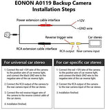 Eonon 2021 Vehicle Backup Camera Milion 420,000 Pixels Wide Angle 170° Waterproof Rearview Back Up Camera-A0119 for GA9350,GA9350B,GA9351,GA9349,GA9363,GA9353,GA9365,GA9480A,GA9449,GA9450,GA9450B