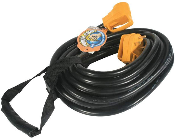 Camco 50' PowerGrip Heavy-Duty Outdoor 30-Amp Extension Cord for RV and Auto | Allows for Additional Length to Reach Distant Power Outlets | Built to Last (55197)