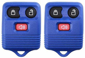2 Replacement Keyless Entry Remote Control Key Fob Clicker Transmitter 3 Button - Black