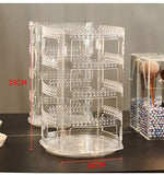 Cq acrylic 360 Rotating Earrings Holder and Jewelry Display Rack,4 Tiers Jewelry Rack Display Classic Stand,156 Holes For Dangle Earrings Organizer and 160 Grooves for Necklaces Display,Clear Pack of 1