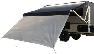 ALEKO RVSSC12X7 RV Deluxe Awning Sun Screen 12 x 6 Feet Gray Mesh