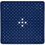 ENKOSI Square Shower Mat 21 x 21 inch for Shower Stall Floors Bathtub Mat Non Slip Firm Grip Bathroom Mat with Over 160 Strong Suction Cups (Clear)
