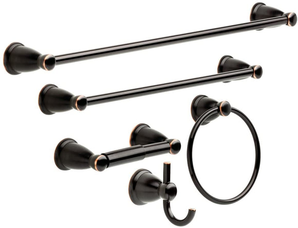 Franklin Brass Kinla Towel Bar Accessory Set, Oil Rubbed Bronze Bathroom Towel Holder, Bathroom Accessories, KIN5PC-ORB