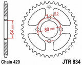 JT Sprockets JTR834.35 35T Steel Rear Sprocket