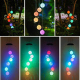 Outdoor Solar Powered Crystal Ball Light Wind Chime Lights