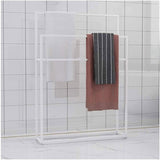 Towel Rack Towel Holder Stands for Bathrooms Free Standing with 2 Towel Rails Towel Drying Shelf with Rust-Resistant Finish for Bath Hand and Face Towels,Gold,75x20x110cm