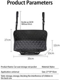 ANLEM Car Pocket Handbag Holder Driver Storage Netting Pouch Handbag Holder Front Seat Storage Barrier of Backseat Pet Kids Car Purse Black Net Pocket