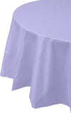 12-Pack Premium Plastic Tablecloth 84in. Round Table Cover - Lavender