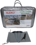 ALEKO RVSSC12X7 RV Deluxe Awning Sun Screen 12 x 6 Feet Gray Mesh